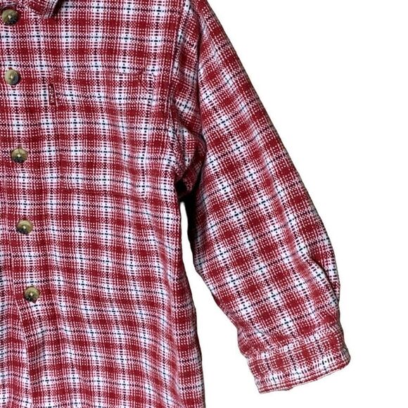Little Levi’s Toddler Boy Red Plaid Button Down Size 4T - Picture 3 of 9
